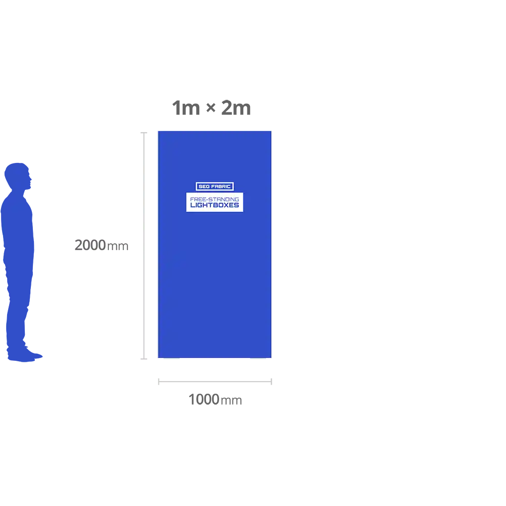 freestanding lightbox 1 x 2